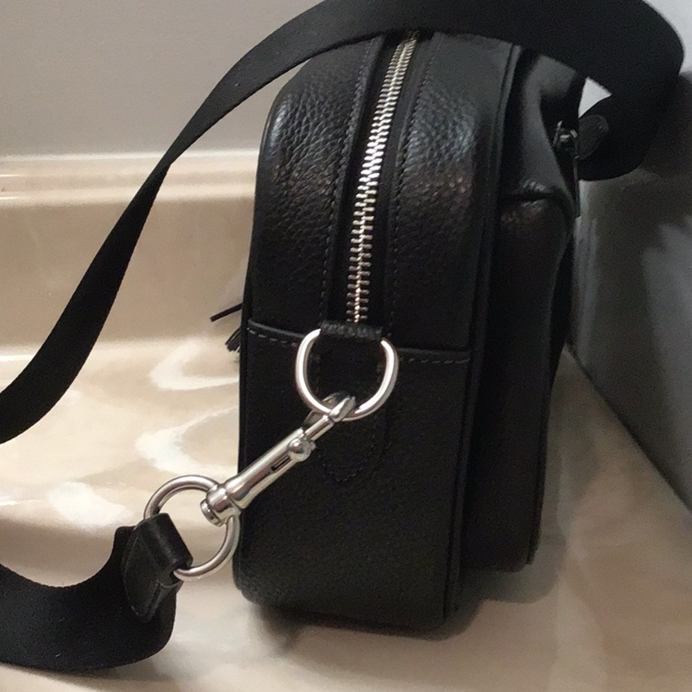 New Coach ladies Black Leather Crossbody Bag. - Picture 4 of 10